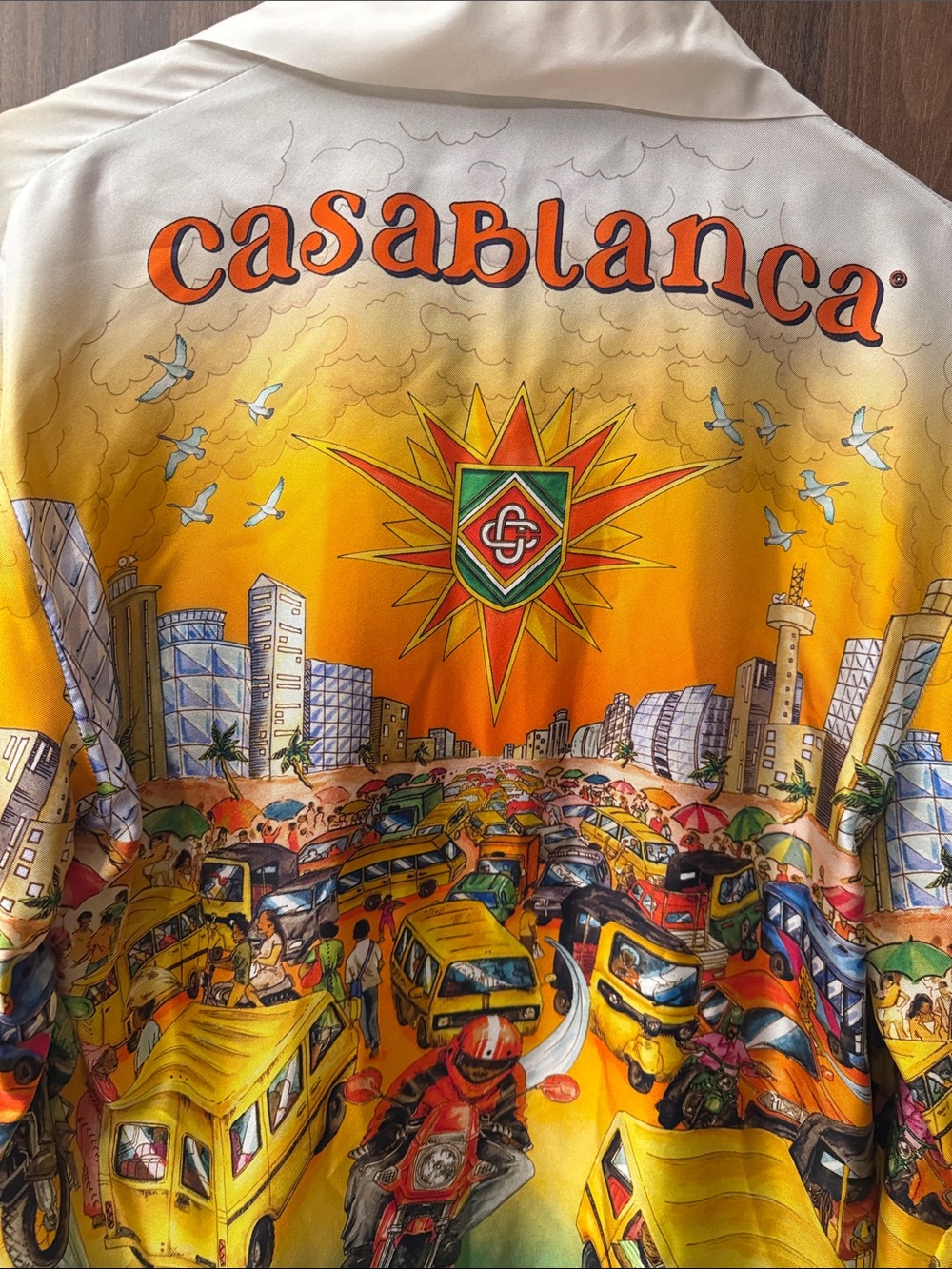 Casablanca Graphic Silk-Blend Shirt - Picture 6 of 10